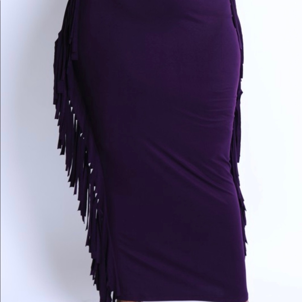 𝅺FRINGE Maxi Skirt - Picture 2 of 2